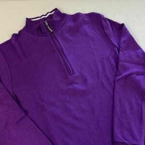 Women’s Eggplant Quarter-Zip Sweater - Classic Minimal